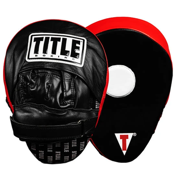 Лапи боксерські TITLE Boxing Incredi-Ball Leather Punch Mitts 2.0 - Black/Red