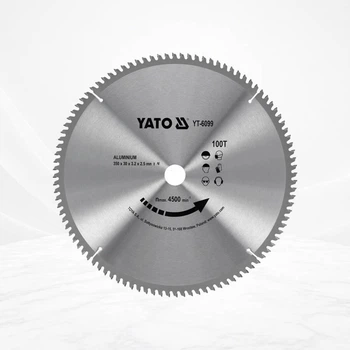Пильный диск по алюминию YATO 350×30×3,0×2,2 мм 100 зубьев для высокоточной резки YT-6099
