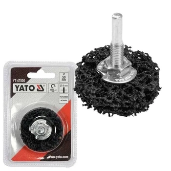 Щетка зачистная для дрели YATO YT-47800 50 мм из нетканого материала со шпинделем 6 мм