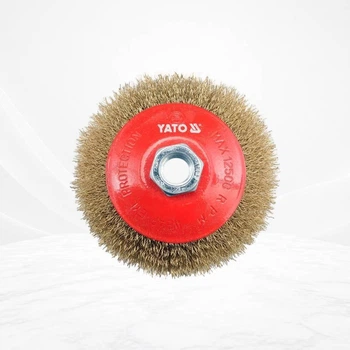 Зачистная чашечно-дисковая щётка YATO YT-4761 М14 100 мм, для подготовки сварных швов и удаления старой краски