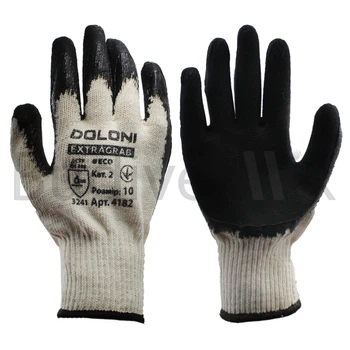 Рукавиці трикотажні робочі Doloni №4182 XL (10) покриття латексне неповне