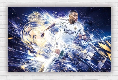 Бумажный плакат "Килиан Мбаппе. Kylian Mbappe", 120х75 см
