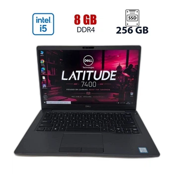 Ноутбук Б-клас Dell Latitude 7400 / 14" (1920x1080) IPS / Intel Core i5-8365U (4 (8) ядер по 1.60 - 4.1 GHz) / 8 GB DDR4 / 256 GB SSD / Intel UHD Graphics 620 / WebCam б/в