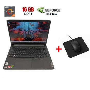 Игровой ноутбук Lenovo IdeaPad Gaming / 15.6" (1920x1080) IPS / AMD Ryzen 5 5600H (6 (12) ядер по 3.3 - 4.2 GHz) / 16 GB DDR4 / 512 GB SSD / nVidia GeForce RTX 3050 4 GB, GDDR6, 128-bit / WebCam б/у + Подарок Мышка и коврик