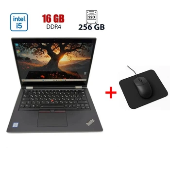 Ноутбук-трансформер Lenovo ThinkPad X390 YOGA / 14" (1920x1080) IPS / Intel Core i5-8365U (4 (8) ядер по 1.60 - 4.1 GHz) / 16 GB DDR4 / 256 GB SSD / Intel UHD Graphics / WebCam б/в + Подарунок Мишка та килимок