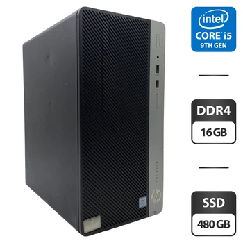 Компьютер Б-класс HP ProDesk 400 G6 Tower / Intel Core i5-9500 (6 ядер по 3.0 - 4.4 GHz) / 16 GB DDR4 / 480 GB SSD / Intel UHD Graphics 630 б/у