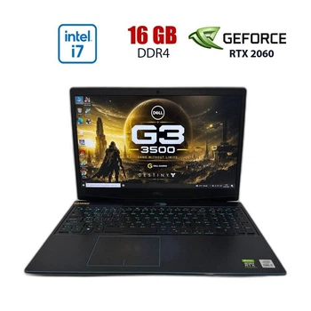Ігровий ноутбук Б-клас Dell G3 3500 / 15.6" (1920x1080) IPS / Intel Core i7-10750H (6 (12) ядер по 2.6 - 5 GHz) / 16 GB DDR4 / 512 GB SSD / nVidia GeForce RTX 2060, 6 GB GDDR6, 192-bit / WebCam б/в