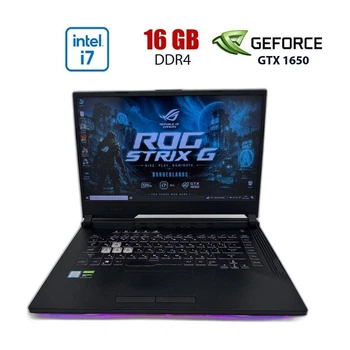Ігровий ноутбук ASUS ROG Strix G GL531GT / 15.6" (1920x1080) IPS / Intel Core i7-9750H (6 (12) ядер по 2.60 - 4.5 GHz) / 16 GB DDR4 / 256 GB SSD / nVidia GeForce GTX 1650, 4 GB GDDR5, 128-bit / NoWebCam б/в