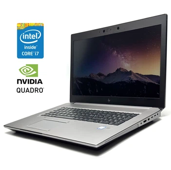 Мобільна робоча станція HP ZBook 17 G6 / 17.3" (1920x1080) IPS / Intel Core i7-9850H (6 (12) ядер по 2.6 - 4.6 GHz) / 16 GB DDR4 / 1000 GB SSD / nVidia Quadro RTX 4000, 8 GB GDDR6, 256-bit / Win 11 б/в