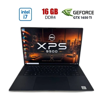 Ігровий ноутбук Б-клас Dell XPS 9500 / 15.6" (1920x1200) IPS / Intel Core i7-10750H (6 (12) ядер по 2.6 - 5 GHz) / 16 GB DDR4 / 256 GB SSD / nVidia GeForce GTX 1650 Ti, 4 GB GDDR6, 128-bit / WebCam б/в