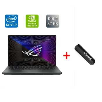 Ігровий ноутбук Asus ROG Zephyrus GU603VI / 16" (1920x1080) IPS / Intel Core i7-13620H (10 (16) ядер по 3.6 - 4.9 GHz) / 32 GB DDR4 / 1000 GB SSD / nVidia GeForce RTX 4070, 8 GB GDDR6, 128-bit / WebCam / Windows 11 б/в + Подарунок Накопичувач USB 32 GB