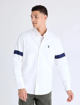 Рубашка хлопковая мужская U.S. Polo Assn 11H0268-YN00A(Optic White) L Белая (786662487662)