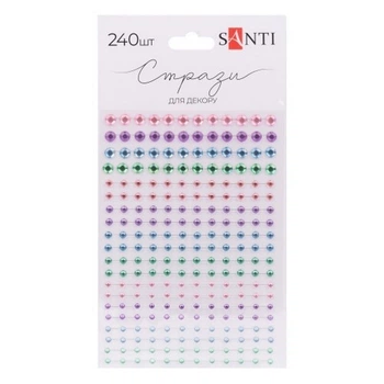 Наклейки декоративные "Стразы" Santi 742967 на планшетке 240 шт