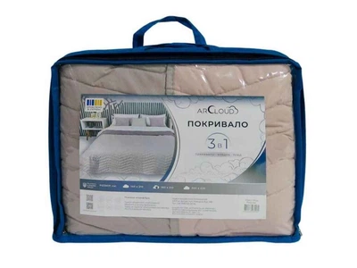 Покривало ARCLOUD 180*210 DOUBLE FACE Peach Whip+Porpoise ZIGZAG BIG сумка