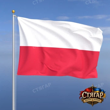 Флаг Стягар Польши 1,35 х 0,9 м