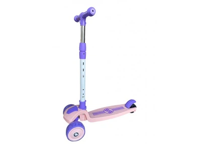 Детский самокат 360 / Трехколесный самокат с LED-колесами purple/pink