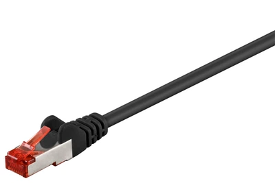 Патч-корд Goobay RJ45 SFTP6 10.0m patch AWG28 LSOH D=6.0mm Cu PoE+ чорний(75.06.8694)