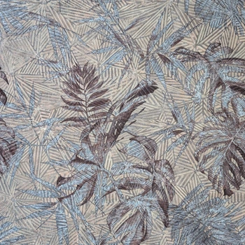 Вінілові шпалери на флізеліновій основі Limonta Ambiance 29414 Бірюзовий Листя (53 см)