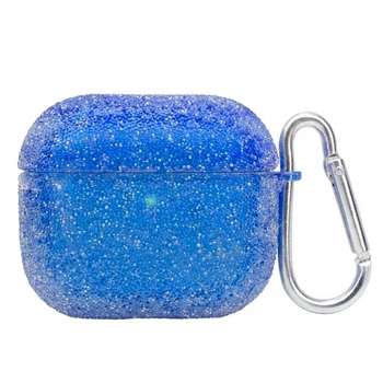 Чехол для Apple AirPods 3 Crystal Blue с карабином