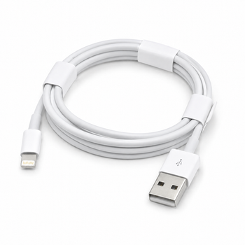 Кабель USB to lightning для iPhone 5, 6, 7, 8, 10, 11, 12, 13, 14 (1м) White