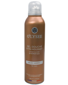 Очищающая гель-пена для душа O'LYSEE Musc Ambré extra foaming shower gel 200 мл