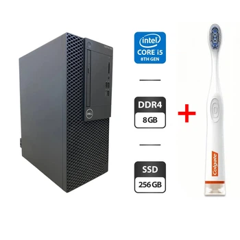 Комп'ютер Dell OptiPlex 3060 Tower / Intel Core i5-8500 (6 ядер по 3.0 - 4.1 GHz) / 8 GB DDR4 / 256 GB SSD / Intel UHD Graphics 630 / DVD-ROM б/в + Подарунок Розумна інтерактивна зубна щітка Colgate Connect M1 / Bluetooth