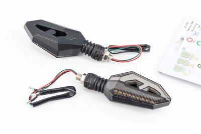 Поворотник диодный на гибкой ножке+стоп сигнал/габарит LED "СТРЕЛА", секвентальный, к-кт 2 шт тип 1