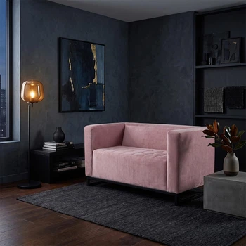 Диван Space Dusty Pink 195×76×76 см (металевий каркас)