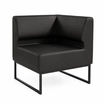 Модульний диван Lounge кутовий 77×77×83 см екошкіра Midnight Black