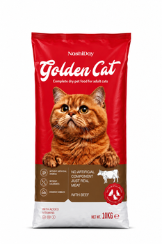 Сухий корм Golden Cat з яловичиною для дорослих котів 10 кг