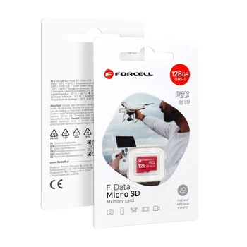 Карта пам'яті microSD 128GB U3 Class 10 Forcell F-Data Red (5903396324741)