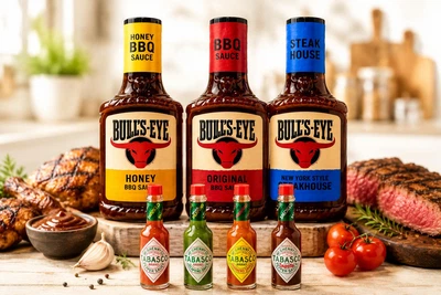 Подарочный набор американских соусов Bull's-Eye и Табаско Tabasco Original, Honey, New York Style Steakhouse, Jalapeño, Habanero, Chipotle, Classic Pepper
