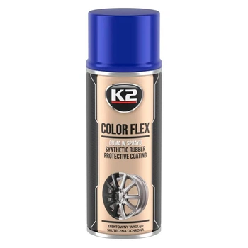 Краска жидкая резина K2 COLOR FLEX синяя глянцевая аэрозоль 400 мл (L343NP)