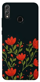 TPU чехол Demsky Червоний цвіт для Huawei Honor 8X