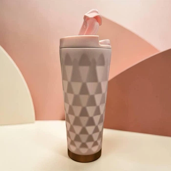 Термостакан Starbucks Pink Geometric Travel Mug 473 мл