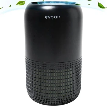 Очищувач повітря evoair Yuvo, до 20 м², CADR 170 м³/год, фільтр True HEPA 3 в 1, УФ-C лампа, 4 швидкості, Чорний