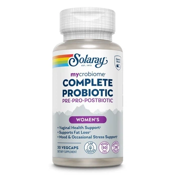 Женский пробиотический комплекс Solaray Mycrobiome Complete Probiotic Women's, 30 вегакапсул