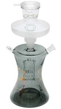 Кальян Ager Temple Mini Black, стеклянный, 36 см, с кейсом