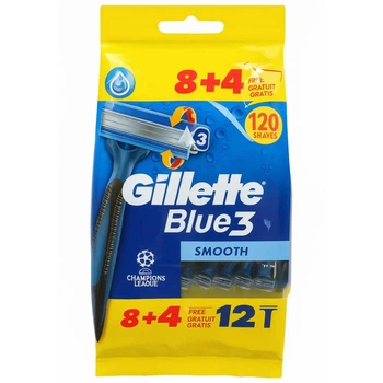 Одноразові станки для гоління Gillette Blue3 Smooth 12 шт