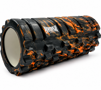 Масажний ролик (роллер) PowerPlay 4025 Massage Roller Чорно-помаранчевий (33x14см.)