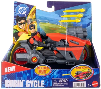 Motocykl Mattel DC Robin Cycle JMD51 (194735374632)