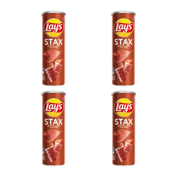 Набор Чипсы 4шт Lay's Stax Азиатские со Вкусом Испанского Хамона 90g