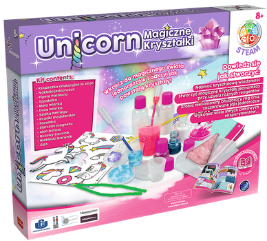 Zestaw do eksperymentów naukowych Trefl S4Y Unicorn Magiczne kryształy (61390) (5900511613902)