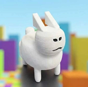 Фигурка Кролик Габби Gabby Rabbit Roblox Роблокс пластик 3D печать