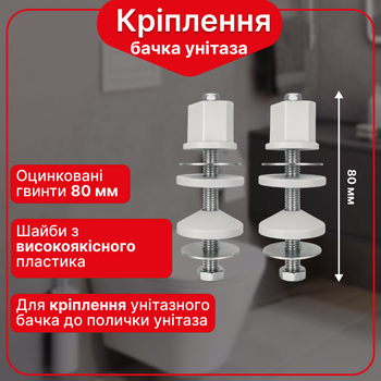 Комплект крепления бачка унитаза “Эконом” NU7002CZ11
