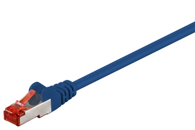 Патч-корд Goobay RJ45 SFTP6 3.0m patch AWG28 LSOH D=6.0mm Cu PoE+ синій(75.06.8269)