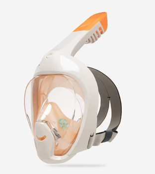 Полнолицевая Детская Маска Subea Easybreath Freetalk XS (от 4 до 10 лет) для Плавания, Ныряния, Снорклинга Оранжевый