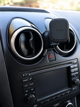 Держатель телефона для Nissan Qashqai J10 (Комлект: основа для панели Nissan Qashqai J10 + Держатель магнитный HOCO H29)