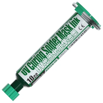 Ультрафиолетовый лак Mechanic UVH900-LY маска для пайки, ремонта плат / 10CC / зеленый