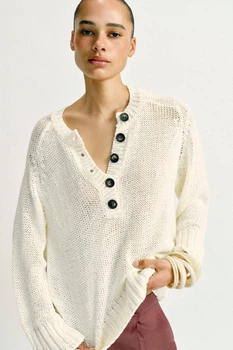 Трикотажний светр із ґудзиками Zara 6771/020 L Молочна (06771020251L)
